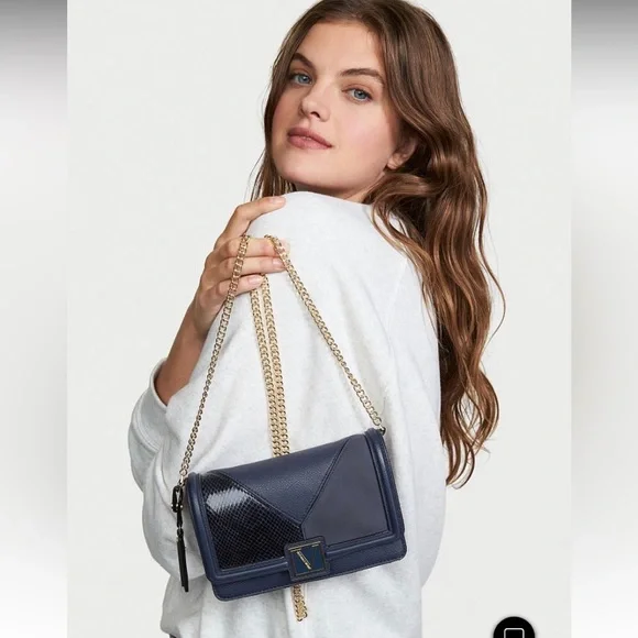 Pochette Soirée Victoria's Secret Rose & Noir - Colorblock Noir - Neuve Avec étiquettes